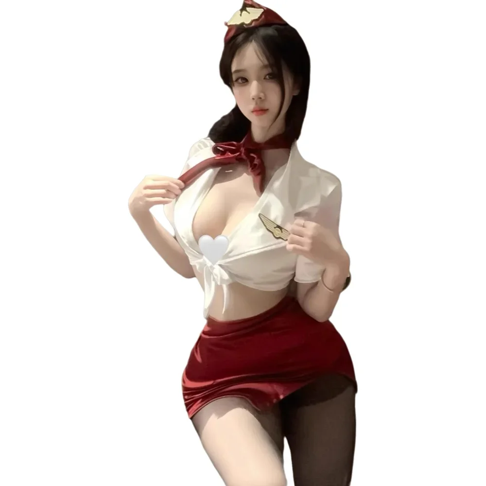 

Сексуальное женское белье Сексуальная секретарша Ролевая игра orm ort Топ с глубоким v-образным вырезом и облегающей юбкой Женский модный костюм из двух предметов из полиэстера