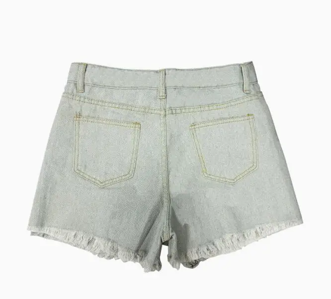 Nowe Damskie Szorty Jeansowe Moda Dżinsy z Dziurami Surowy Brzeg Retro Szorty Letnie Krótkie Spodnie Streetwear S-2XL