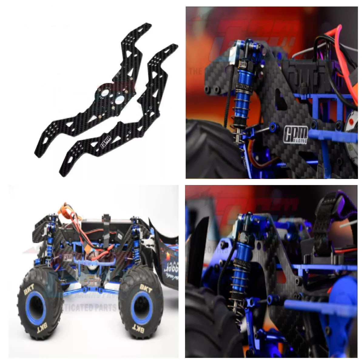 

LOSI 1/18 Mini LMT Внешняя защитная пластина из углеродного волокна для шасси