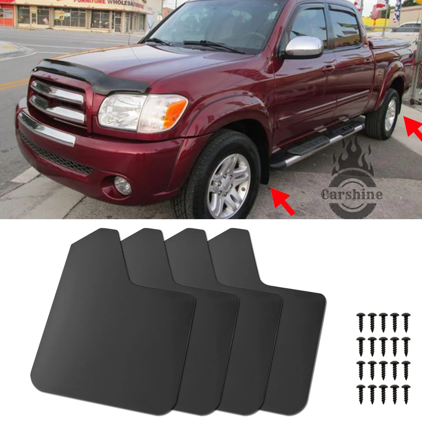 

4Pcs Wide Rally Mud Flaps Splash Guards Mudguards For Toyota Tundra 2000 New