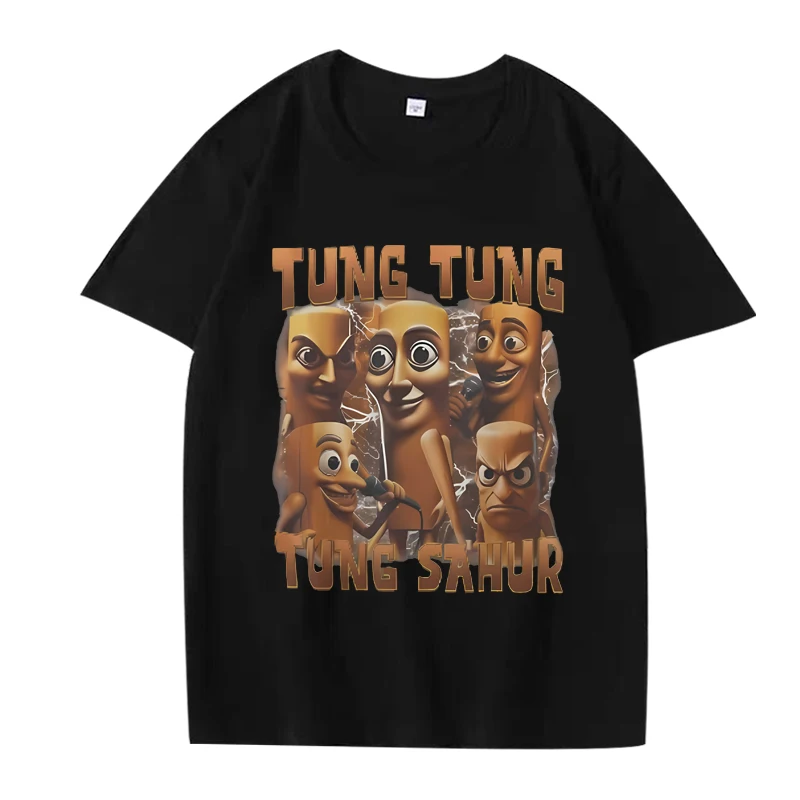 

Tung Tung Tung Sahur Italian Brainrot Classic graphics T Shirt men women Oversized 100% Cotton short sleeve top print Unisex tee