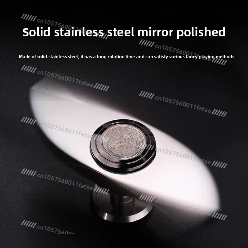 Premium Stainless Steel Finger Spinner Anti Anxiety Fidget Toy Smooth Spinning Stress Relief Gadget for Office Home view 2