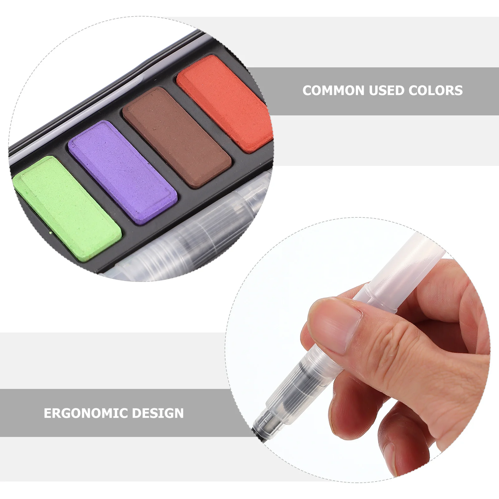 

1Set Solid Watercolor Pigment Kit Compact Portable Travel Set Fine Easily Dissolved Colors Great for Indoor Outdoor Painting