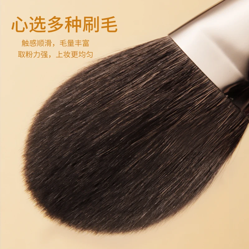 CHICHODO Angled Eyebrow Brush Synthetic Firm Bristles Precision Slanted Brow Brush For Eyebrow Powder Pomade Long Wooden Handle