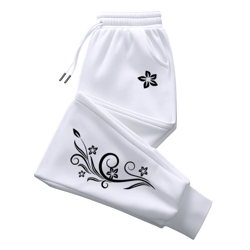 Damen-Jogginghose mit Print, Lässige Elastische Taille, Sportliche Baggy-Hose, Outdoor-Jogginghose, Herbst-Winter Mode-Sportbekleidung – Detail 3