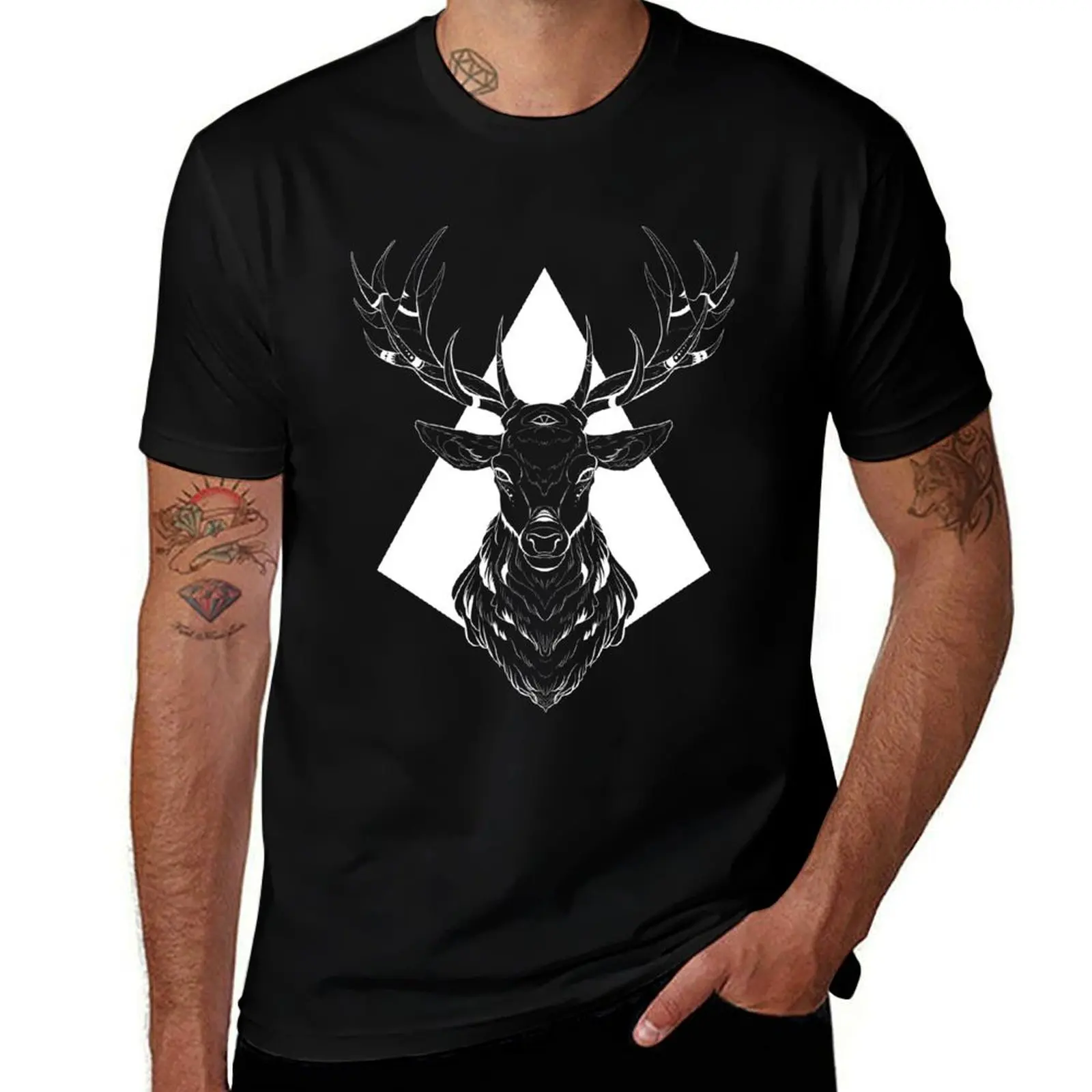 

King Of The Forest - White Design T-Shirt printed t shirts for man men t shirt cotton 100% T-Shirt