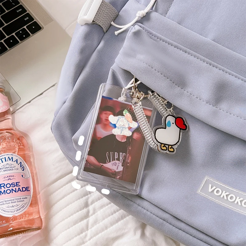 حامل صور أكريليك شفاف ، ألبوم K-pop ، بطاقة حافلة Kawaii ، حامل الهوية ، قلادة ، سلسلة مفاتيح كرتونية ، هدايا ، 4"