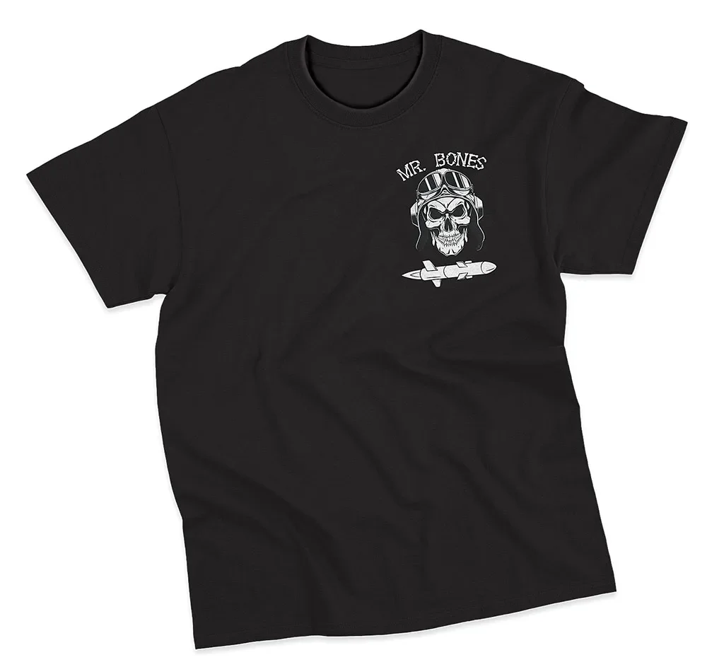

B-1 футболка Mr. Bones, 100% хлопок, с круглым вырезом, летняя повседневная мужская футболка с коротким рукавом, размер S-3XL