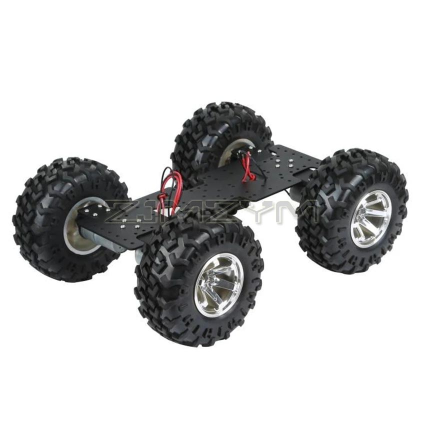 4WD Intelligent Car Chassis Smart Ackerman Car Chassis Off Road 130mm Wheel Chassis DIY Kit Programmable Robotic Car RC Tank