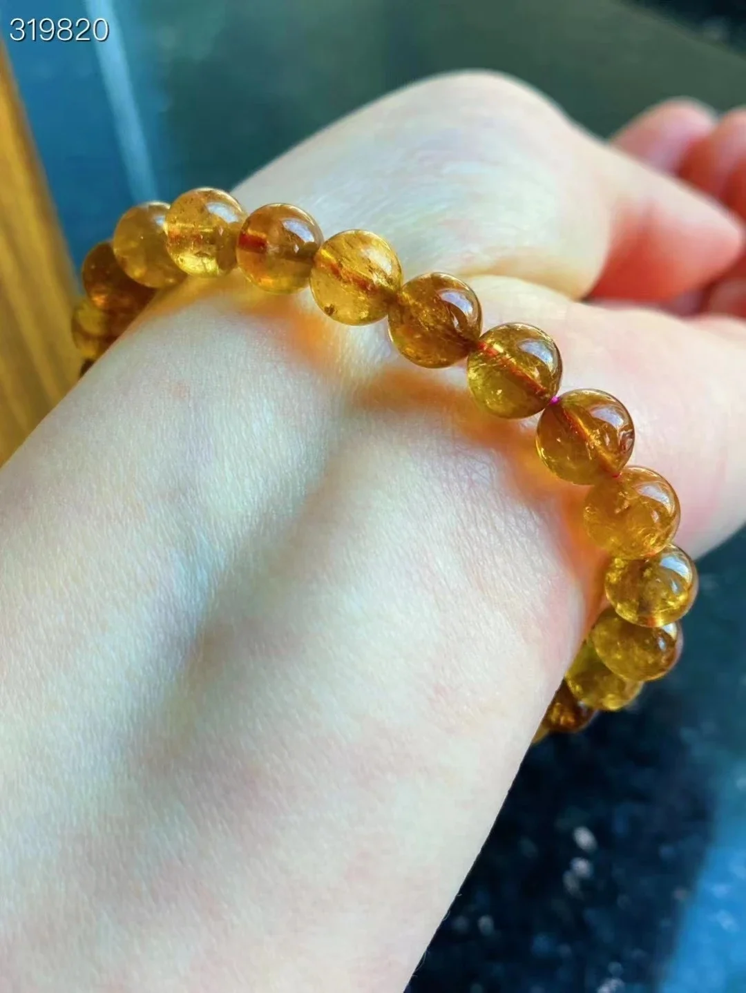 

Natural Yellow Tourmaline Quartz Clear Round Beads Bracelet 8mm Women Candy Tourmaline Stone AAAAAA