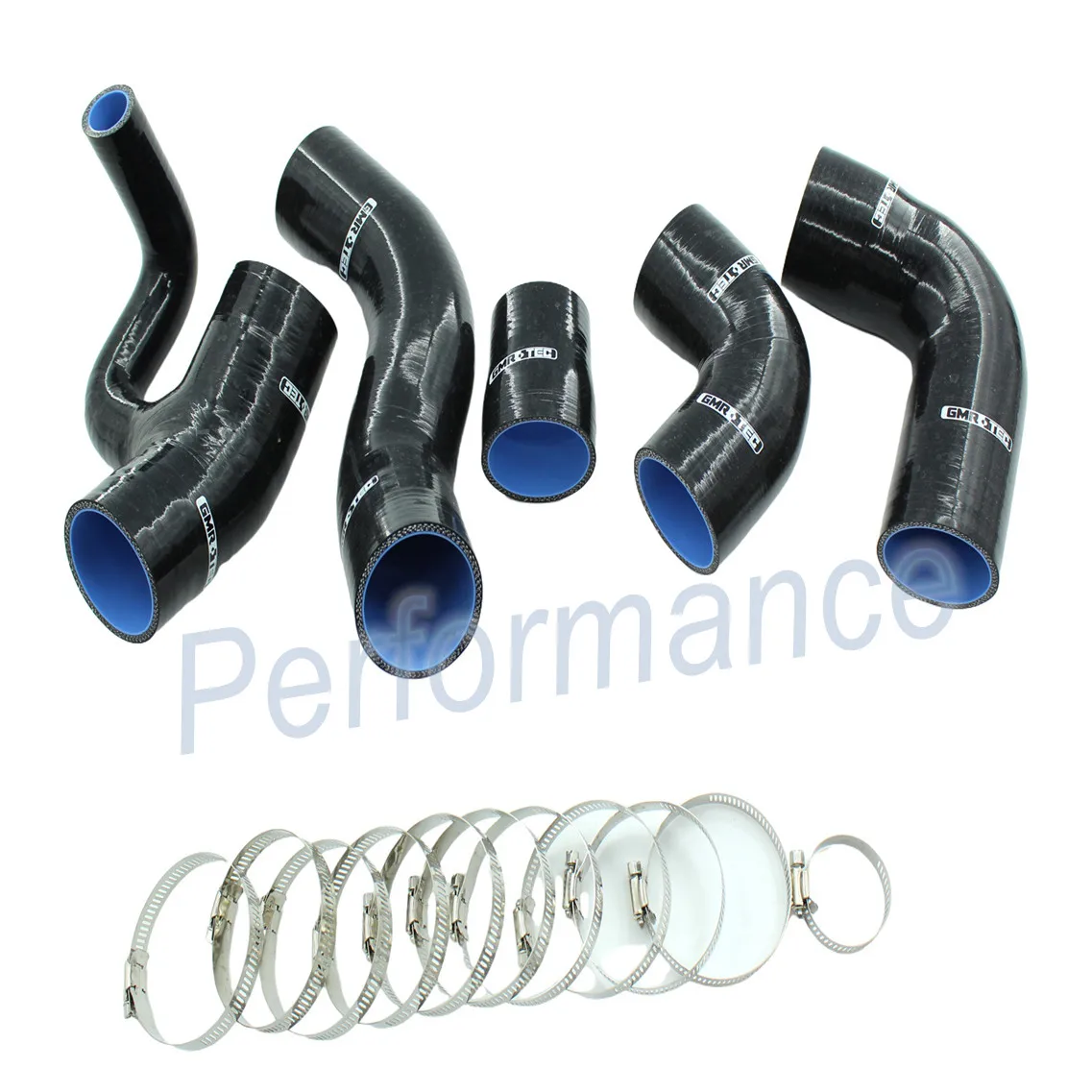 

Fit For Volvo 850 T-5/T-5R 1993-1997 S70/V70 T5 2.3L Silicone Radiator Hose Kit Black ntercooler Turbo Hose