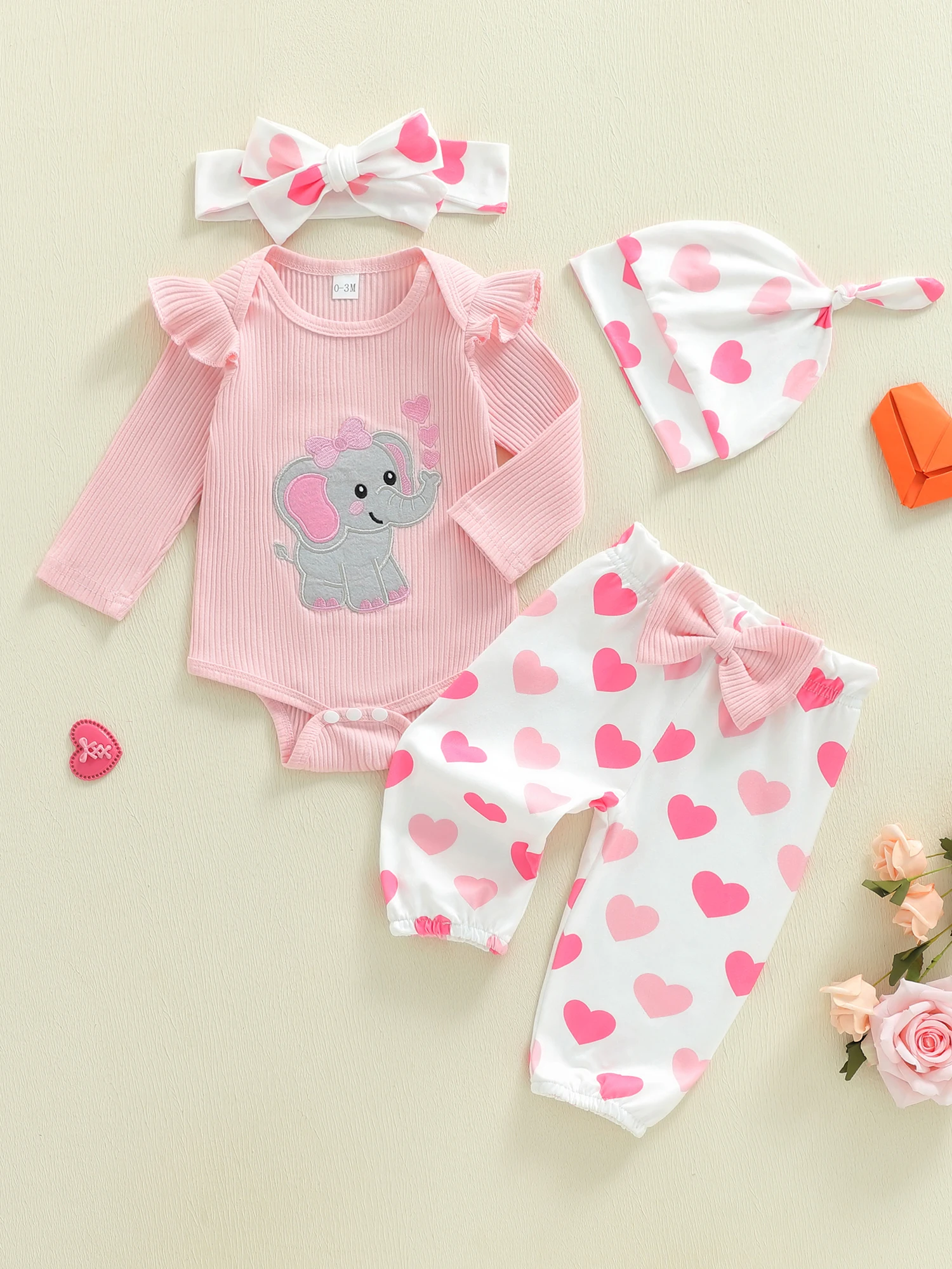 

Cute Toddler Winter Clothes Deer Print Hooded Jacket with Matching Leggings and Mittens 3 Piece Set for Girls