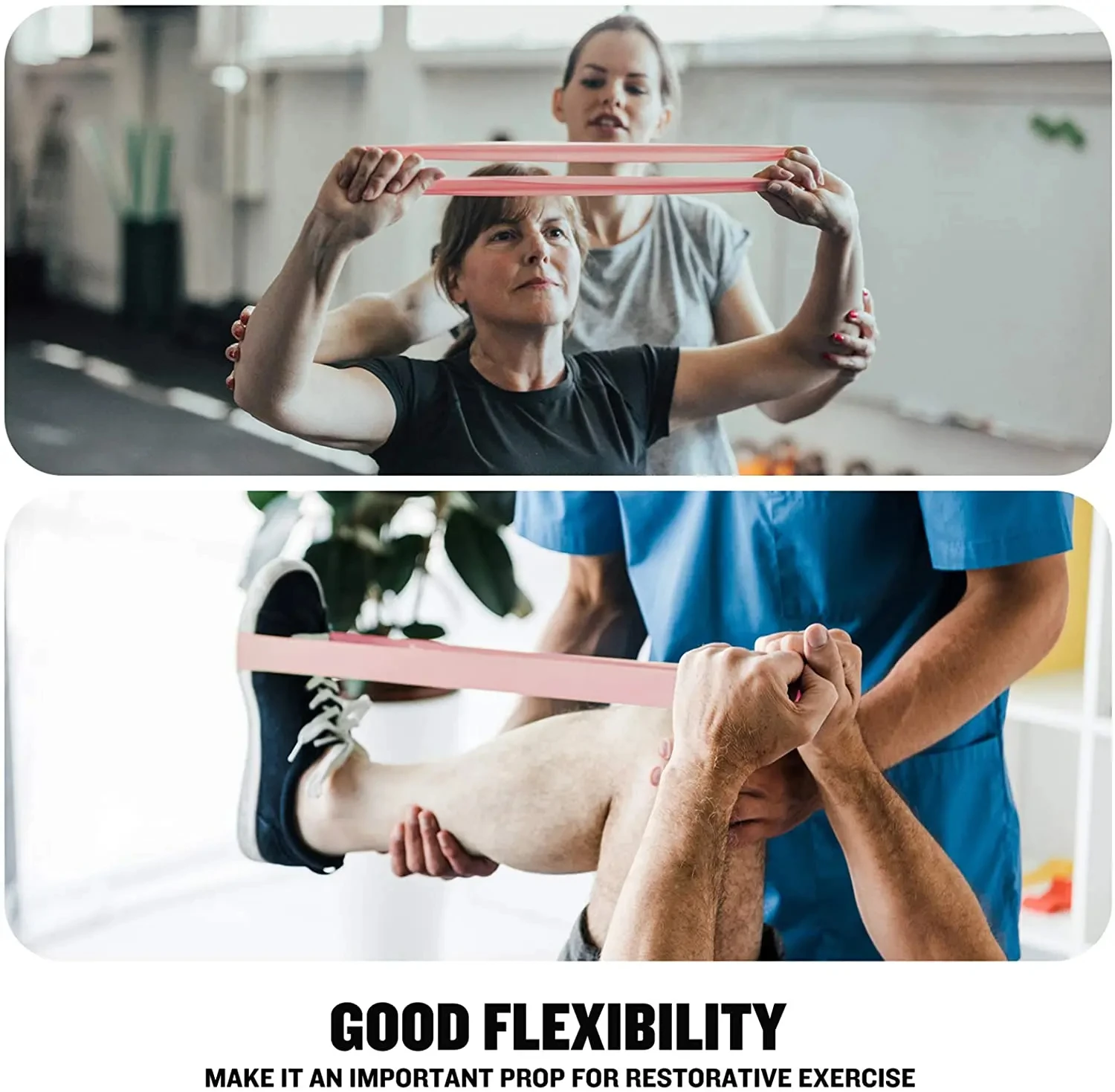 Fitnessstudio mit elastischen Bändern, Fitness-Trainingsgeräte, Yoga-Widerstandsbänder, Übungsvolumen, Fitnessstudio-Training, Bodybuilding, Pilates – Detail 18