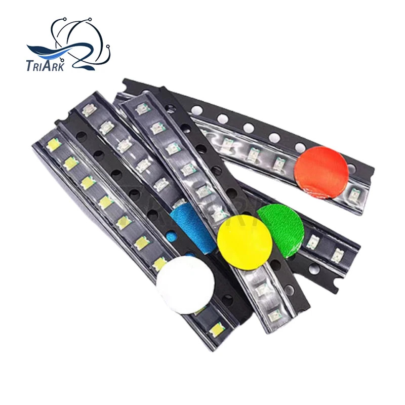 100pcs SMD LED 0402 0603 0805 1206 white red blue yellow green orange High brightness LED Light Emitting Diode