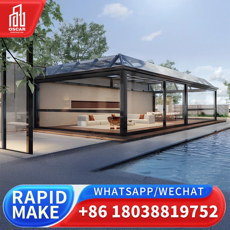 Sunroom&Glass House Multifunctional Space for Relaxation and Entertainment Customized in Factory