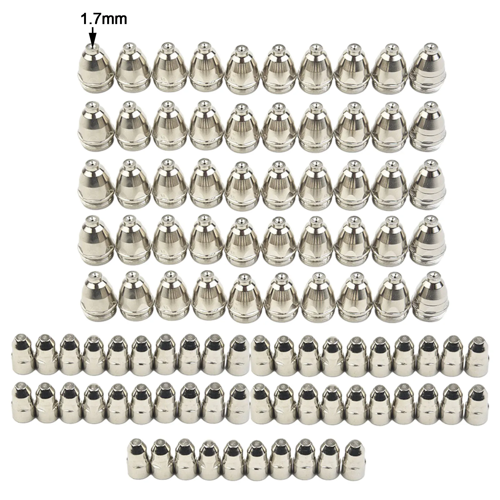 Oxygen Copper P80 Plasma Electrode Tip Nozzle 1 5mm Cutter Torch (100pcs) Reliable Electrical Conductivity