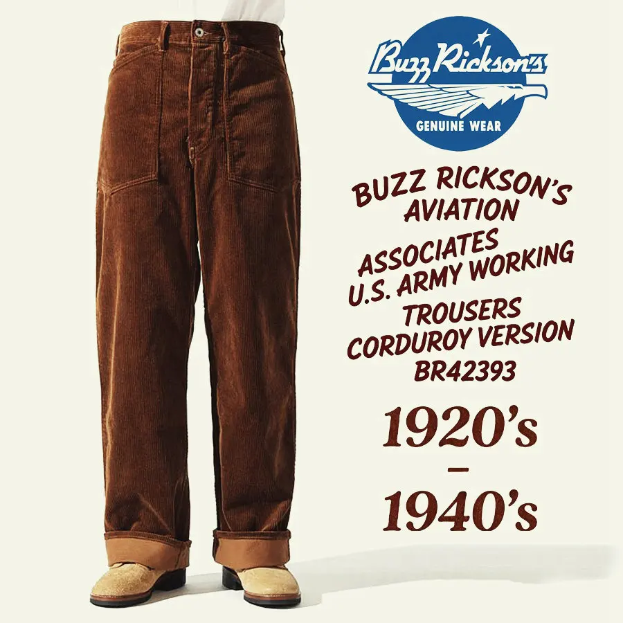 

Вельветовые брюки-карго Buzz Rickson 1920-1940s