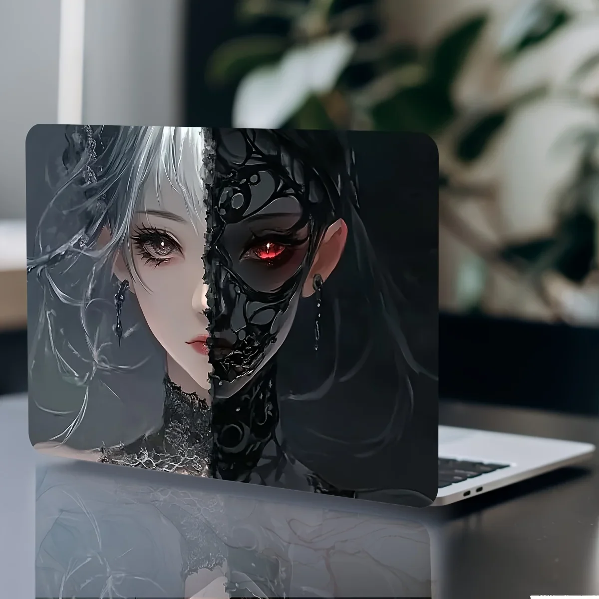 A set of 2 angel and devil patterned laptop art stickers, suitable for universal laptop skin stickers, non reusable