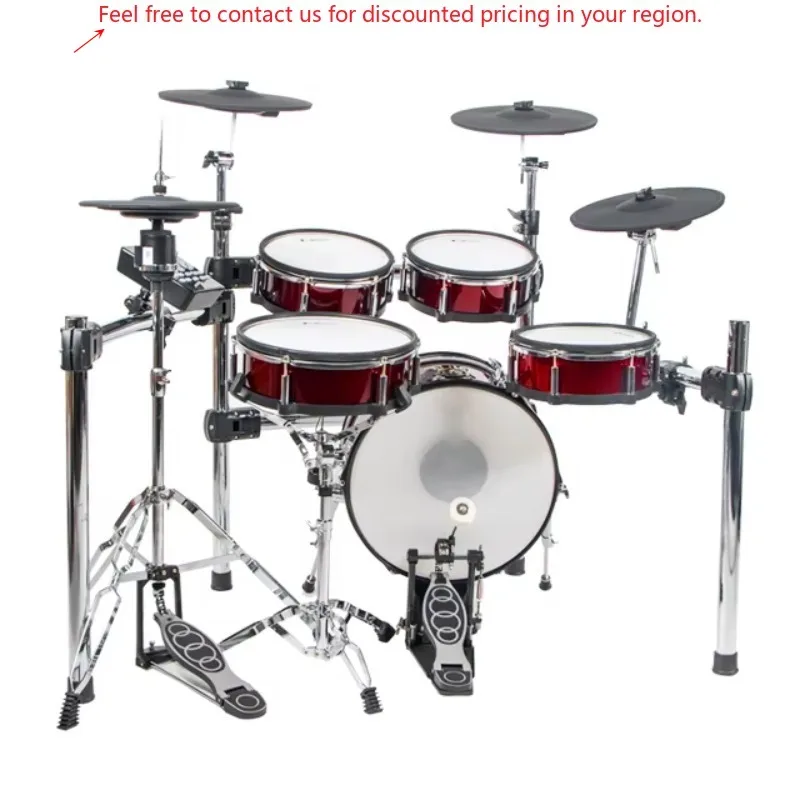 

FREE SHIPPING To USA Lemon Drum T850 RD/BK 5 Drum Pads And 4 Cymbals For Electronic Drum Set