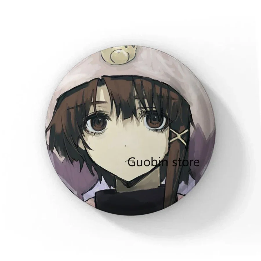 new Serial Experiments Lain Button Pin Jewelry for Women Cartoon Acrylic Brooch Badge Round Anime Badges on Backpack Accessories