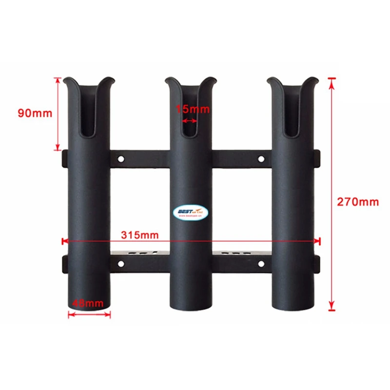 BSET MATEL Marine ผู้ถือ Rod ตกปลา ABS Fishing POLE Racks ตกปลา Rod Stand-Off Tube Rod ผู้ถือเสา Lure คีมเก็บ