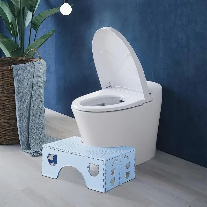 

Squatting Toilet Stool Folding Healthy Proper Potty Poop Stool Portable Travel Footstep With Anti-Slip Feet Adults Poop