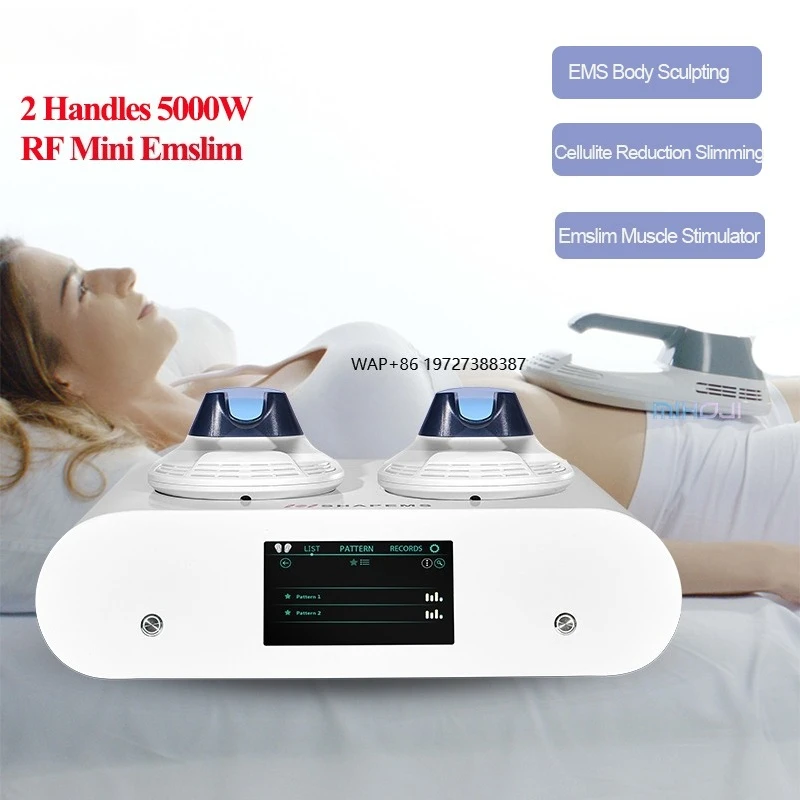 2 Handles Mini emslim 5000w emslim Neo Rf Muscle Sculpting Machine Portable emslim Building Muscle Machine