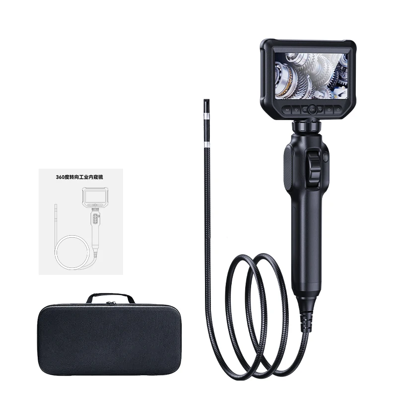 

ANESOK S43 Two-way Articulating Borescope Videoscope 6mm IP67 Waterproof LED Lighting Industrial Endoscope with 4.3 Inch Screen