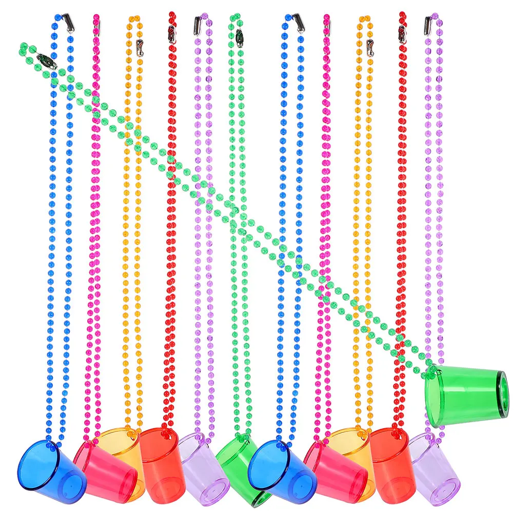 

24Pcs Glass on Beaded Necklace Unique Party Favor for Weddings Birthdays Bachelorette Gatherings Vibrant Reusable Fun Design
