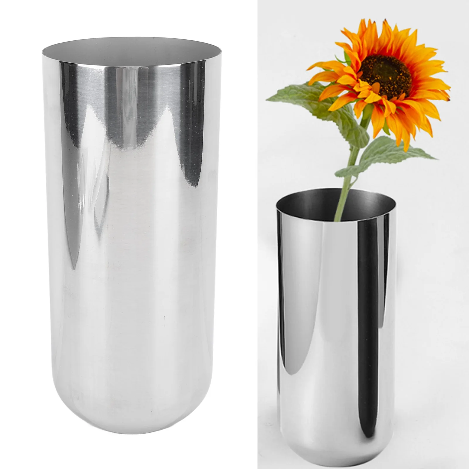 Edelstahl-Blumenvase Exquisite Tischdekoration Metallvase für Hochzeit Jubiläum Arbeitsplatte Heimdekoration