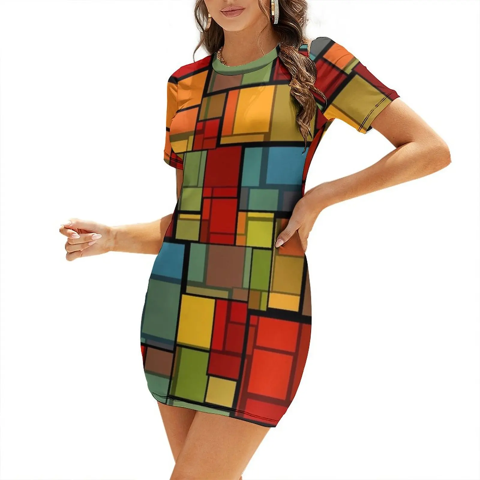 

CITY 2 Short-Sleeved Dress dresses for special events dress for women summer long sleeve dress Woman's evening