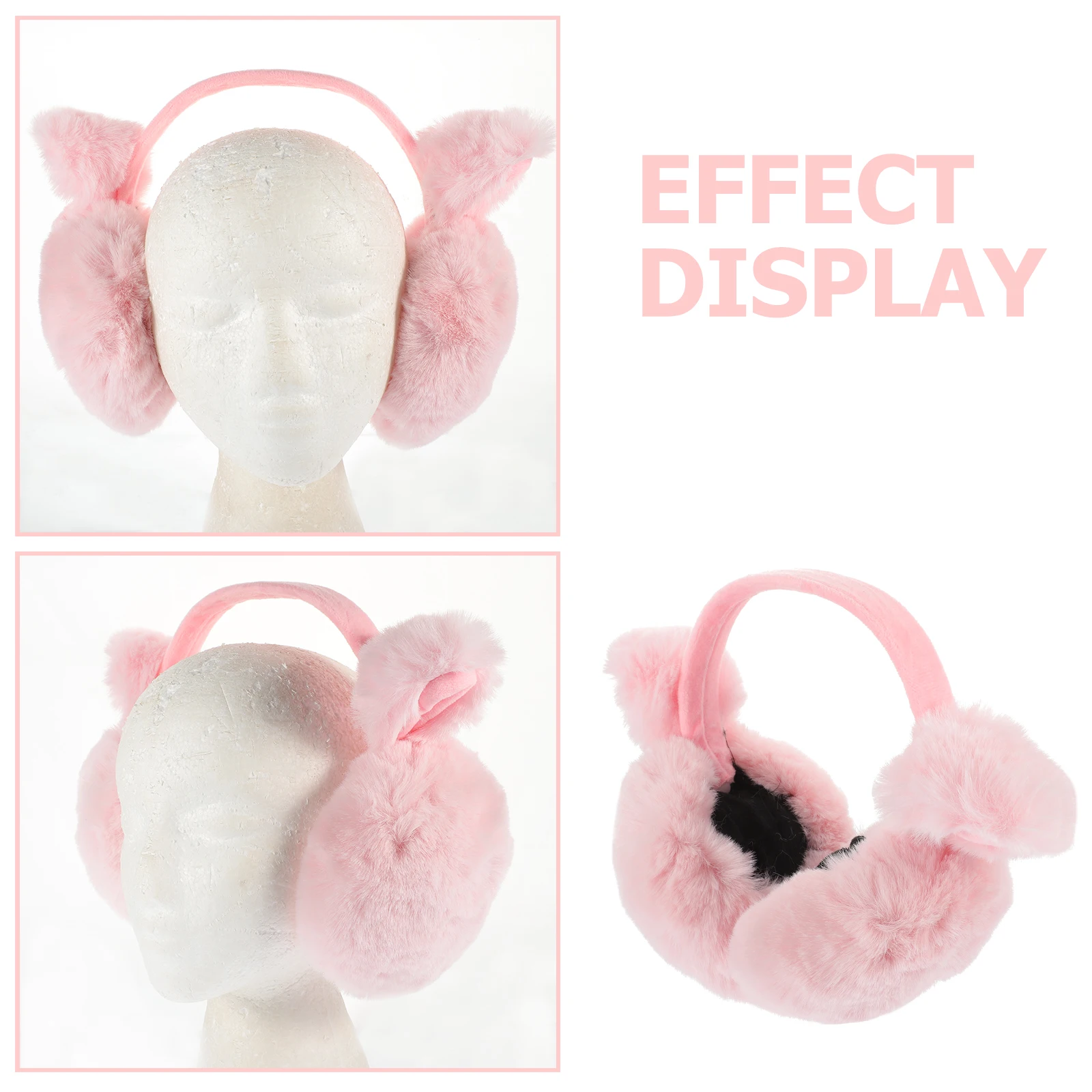 الشتاء لطيف غطاء للأذنين عقال طوي للطي يندبروف تدفئة النساء طوي غطاء للأذنين عقال لطيف يندبروف تدفئة