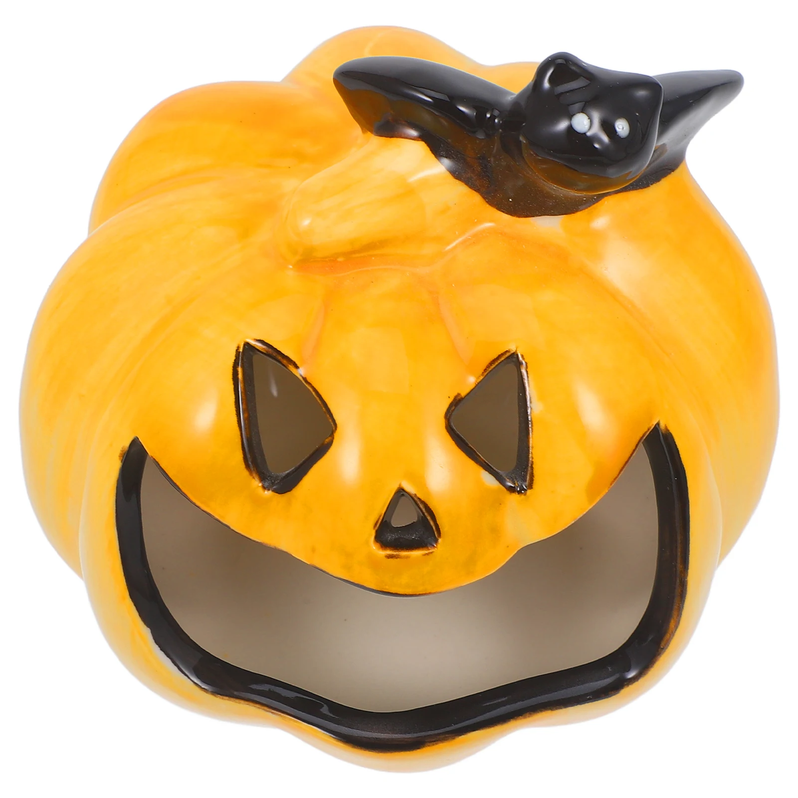 

1pc Ceramic Pumpkin Shape Cartoon Ashtray Decorative Household Ashtray For Home Office Desktop Smoking Accessory Wear-Resistant
