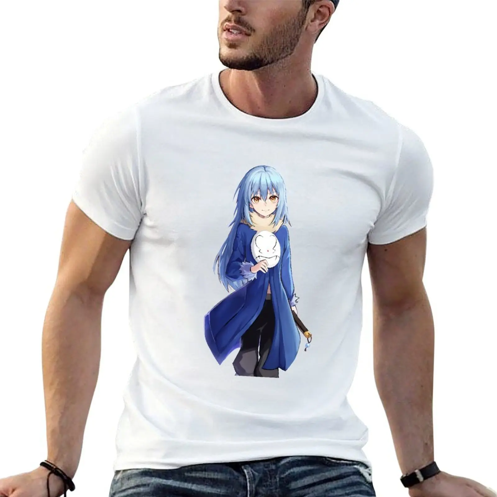 

Rimuru Tempest Maskless - That Time I Got Reincarnated As a Slime T-Shirt men t shirt cotton 100% T-Shirt