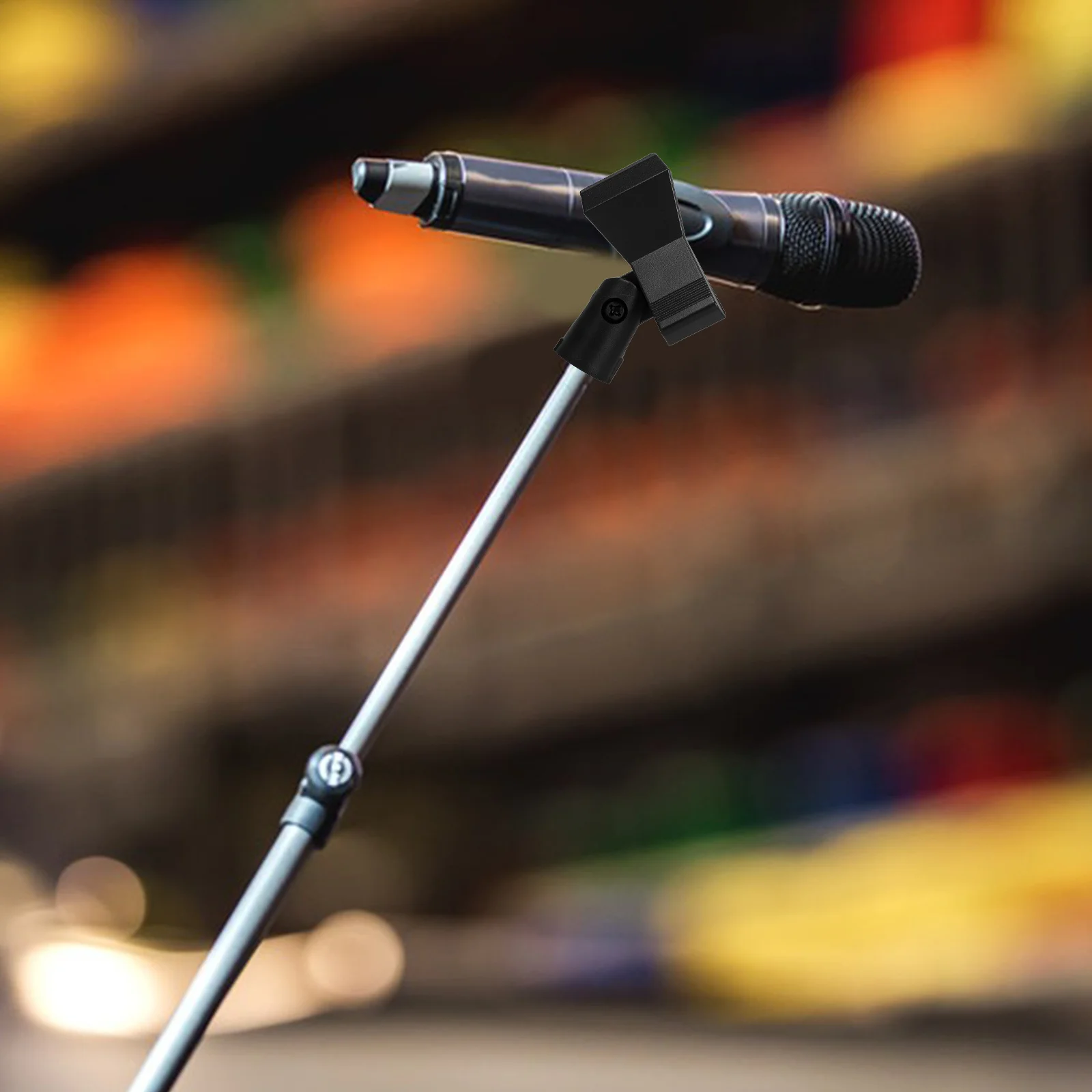 

4pcs Microphone Clip Holder Adjustable Metal Screw Design For Stand Dish Directional Mic Radio Mic Use Portable Audio Equipment