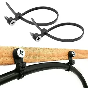 Multipurpose Nylon Abraçadeiras, Buraco de Parafuso, Heavy Duty, Ajustável, Auto-Locking, Cord Gravatas, Correias Organizador, DIY Fixação Loop, Novo 6 principais vendas trava de cabo ajustável - №5