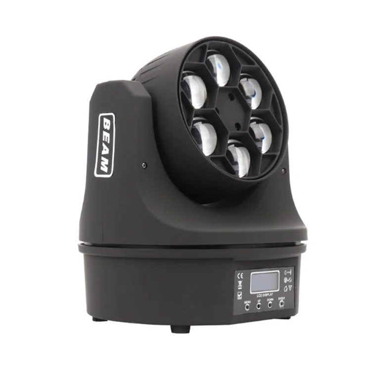 

Good Effect 6pcs 12W Bee Eye Wash Light 4in1 Mini led beam light moving head