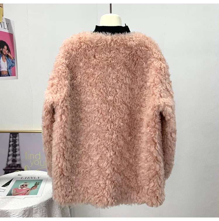 AYUNSUE Casual Fur Coats for Women 2023 Winter Sheep Shearing Jacket Women Wool Coats Fur Jackets New Streetwear Abrigos Mujer