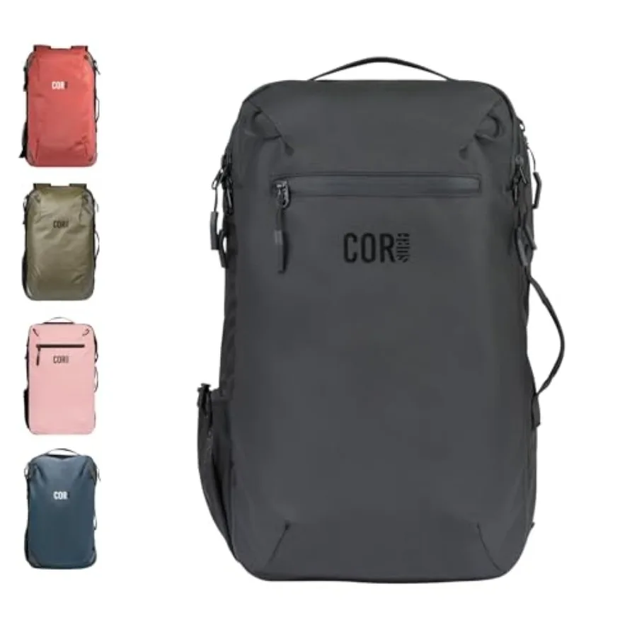 حقيبة ظهر للسفر من COR Surf تحمل على حقيبة ظهر للكمبيوتر المحمول مع جيوب جواز سفر سرية حقيبة ظهر للأعمال في عطلة نهاية الأسبوع #1