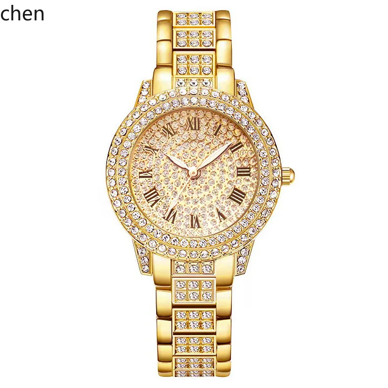 

zz popular women's watch supply five-piece set diamond-encrusted women's watch women's quartz watch