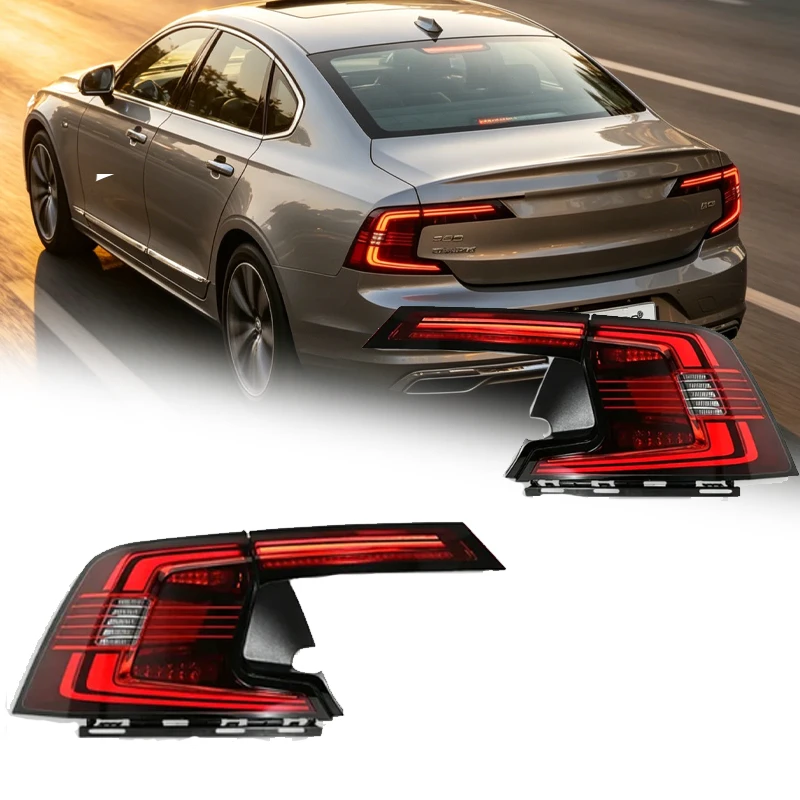TYPY Sequential LED Taillights For Volvo S90 2016-2020 DRL Brake Light Upgraded Rear Assembly Plug & Play car accessories