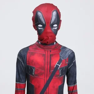 أطفال Deadpool بدلة خارقة تأثيري بذلة بدلة الأولاد زي فيلم شخصية بيتر باركر اللباس قناع زي المبارزة أفضل 6 مبيعات للرجال زي بيتر بان - رقم 2
