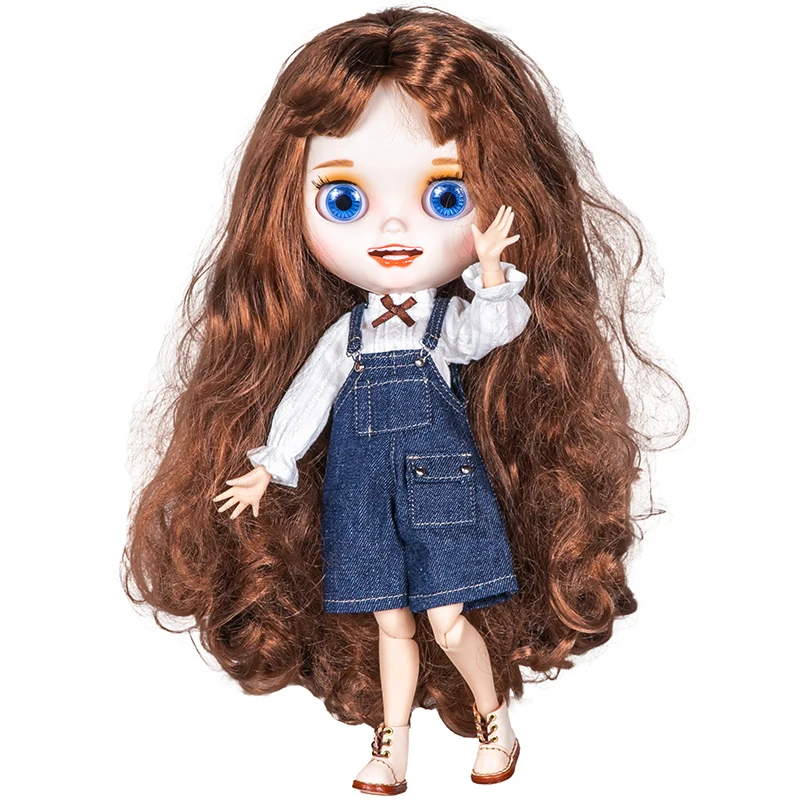 Ob22 24 Doll Clothes Denim Strap Pants Doll Rompers Doll Baseball Cap For Azone Ymy22 Ymy24 Blythe Licca Joint Body Doll