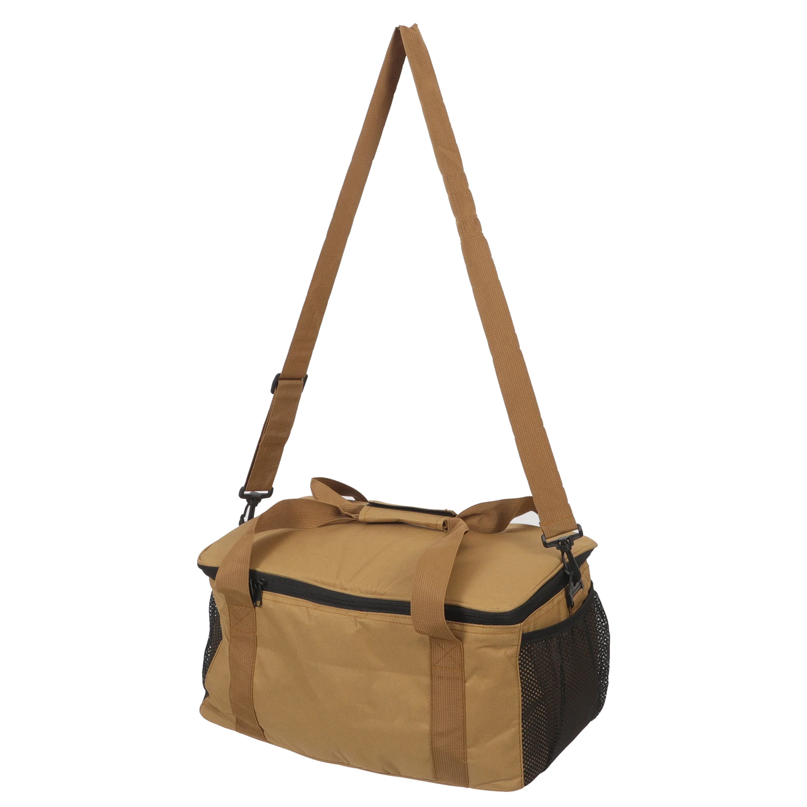 

1pc Portable Picnic Bag Large Capacity Oxford Cloth Tear Resistance Cooler Lunch Food Container Outdoor Camping Storage Zipper