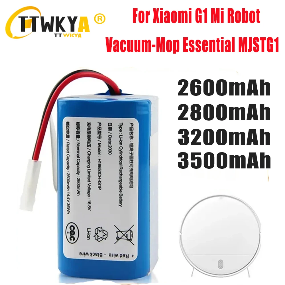 

14.4V 18650 2600mAh 3500mAh Replacement Battery For XIOMI MIJIA Mi Robot Vacuum-Mop Essential G1 MJSTG1 Sweeping Mopping robot