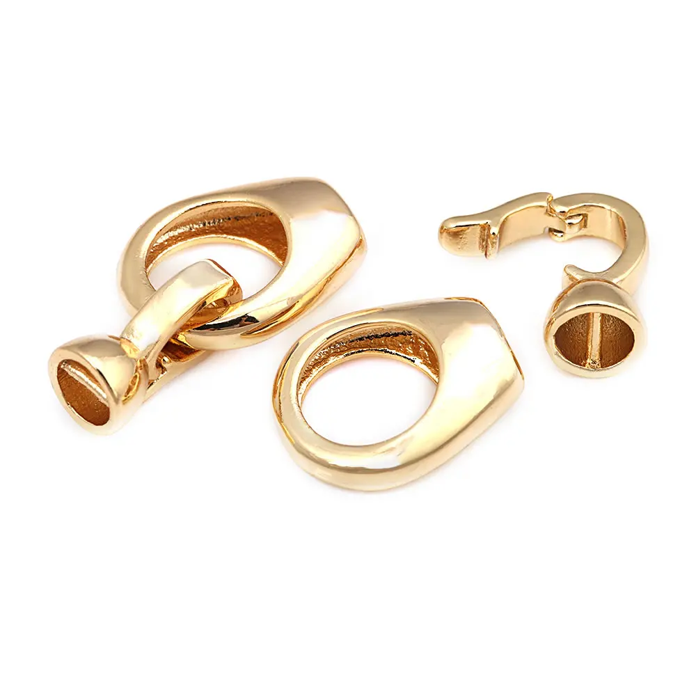 18K Gold Color Brass Round Gourd Irregular Shape Necklaces Bracelet Clasps High Quality Diy Jewelry Jewelry Making Accessories