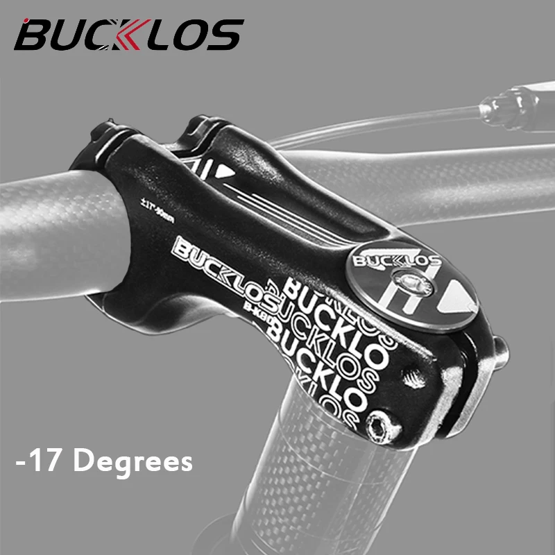 BUCKLOS MTB Power 17 Degree Stem Road Bike Table Handlebar 31 8 Bicycle Stem Riser Mountain Cycling Bridge 90mm Bike Stem Alloy