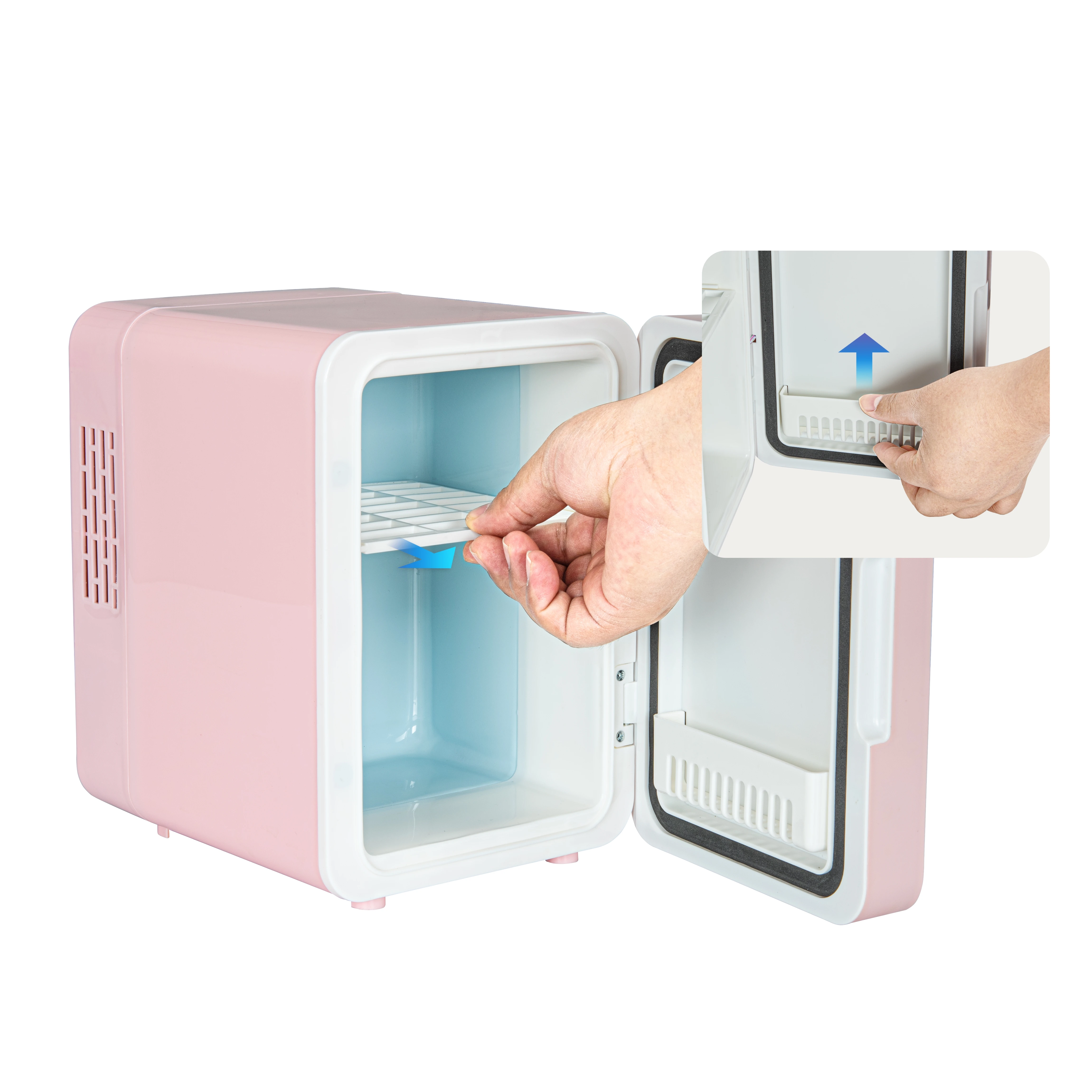 Frigo di bellezza personalizzato a doppia porta - Mini frigorifero portatile 110 V/220 V per la cura della pelle e il trucco, dispositivo di raffreddamento cosmetico compatto per la casa)