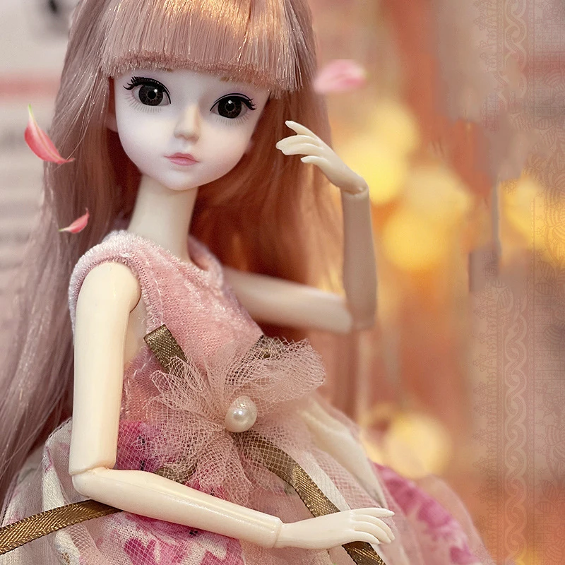 

30cm BJD Doll Toys With Clothes Children Toys Fashion Dress Up Action Figures Joints Movable Exquisite Makeup 1/6 Doll Girl Gift