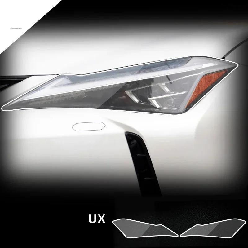 Car Front Headlamp Film for Lexus UX UX200 UX250 UX260 2019-2021 Tpu Transparent Film Exterior Headlight Trim Strips Car Sticker